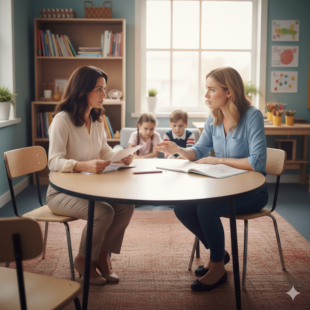 Parent and tutor discussion